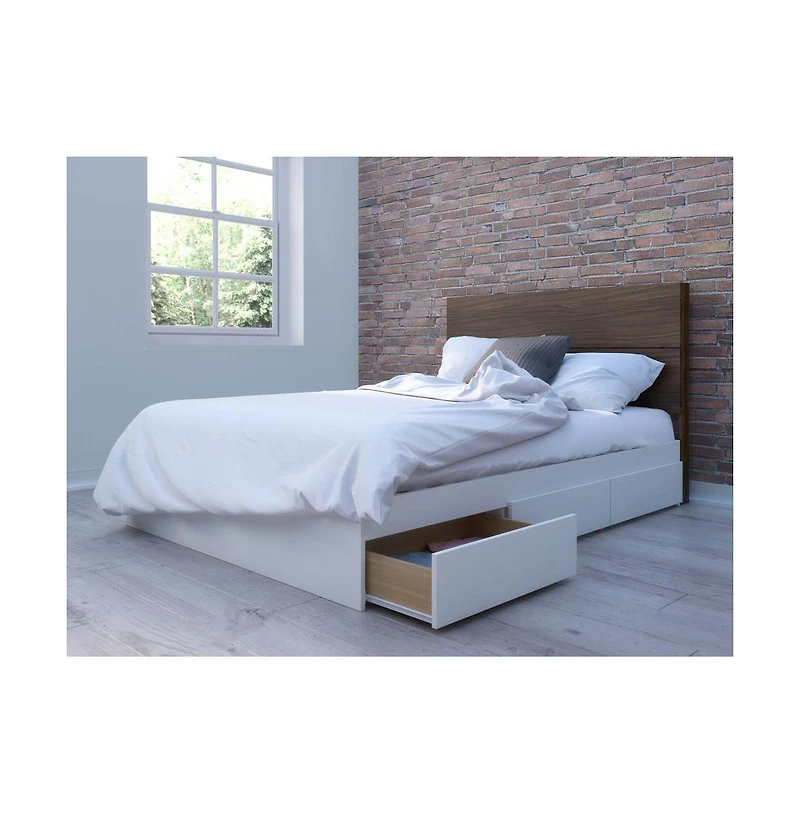 Nexera Bed Frame And Headboard, Full.