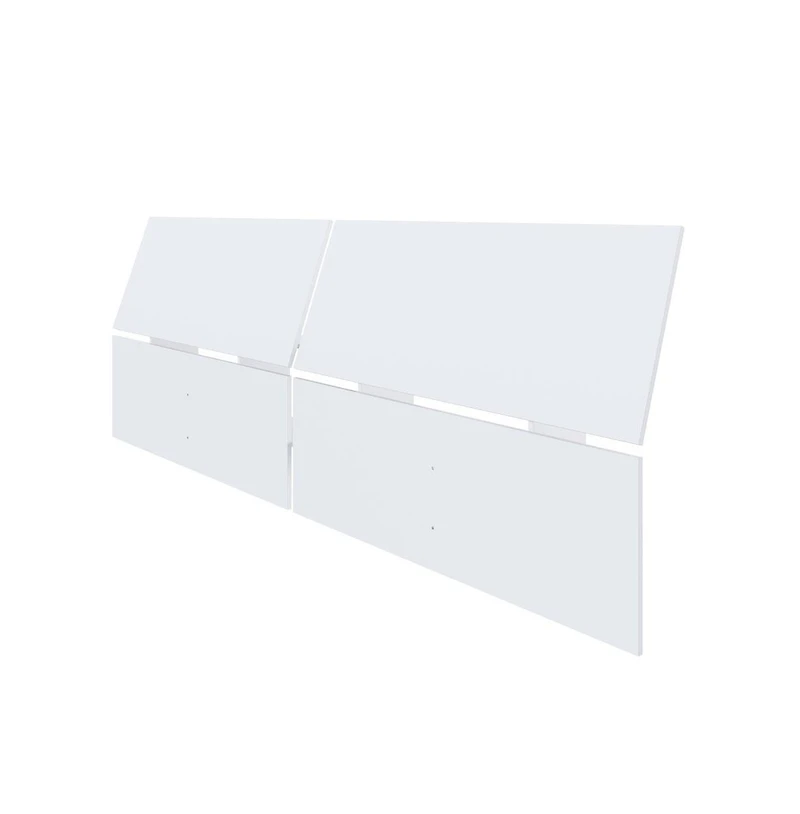 Nexera Panoramic Headboard, Queen, White