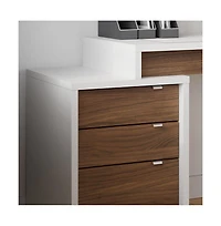 Nexera Desk and 3-Drawer Filling Cabinet.