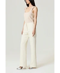 Nocturne Women's Contrast Fabric Detailed Pants