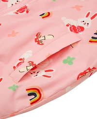Rokka&Rolla Toddler Girls Fleece Lined Windbreaker Rain Jacket