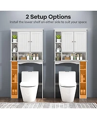 Over the Toilet Storage Cabinet Bathroom Storage Organizer with Toilet Paper Holder