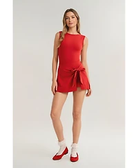 Modenaire Women's Sleeveless Side-Tie Active Romper