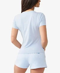 True Religion Women's Crystal Classic Crew Neck T-Shirt