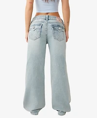True Religion Women's Bobbi Baggy Big T Flap Jeans