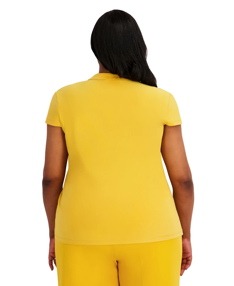 Kasper Women's Square Neck Short-Sleeve Top
