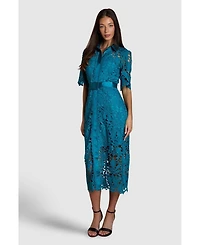 Coast Women's Lace Short Sleeve Shirt Dress