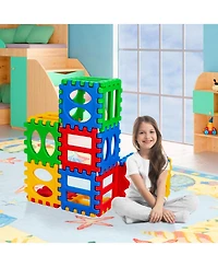 Mecale 32-Piece Waffle Block Building Set for Kids, Stacking Toy