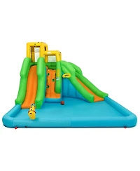 Mecale Inflatable Water Park Bounce House with Climbing Wall, No Blower Included