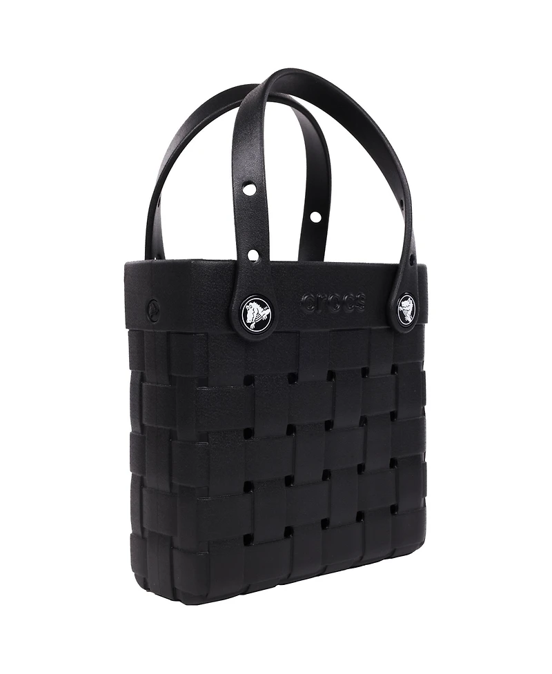 Crocs Small Woven Style Crocssbody Tote with Top Handles and removeable strap
