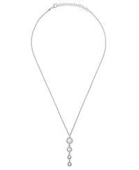 Macy's Cultured Freshwater Pearl (4.5-6.5mm) Flower Drop Y-Necklace in Sterling Silver