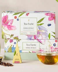 Tea Forte Wellbeing Herbal Retreat Petite Presentation Box with 10 Infusers