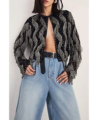 Nasty Gal Women's Loop Tassel Embellished Jacket