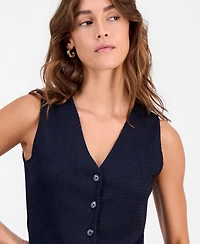 Bar Iii Women's Textured Knit Vest, Macy's Exclusive