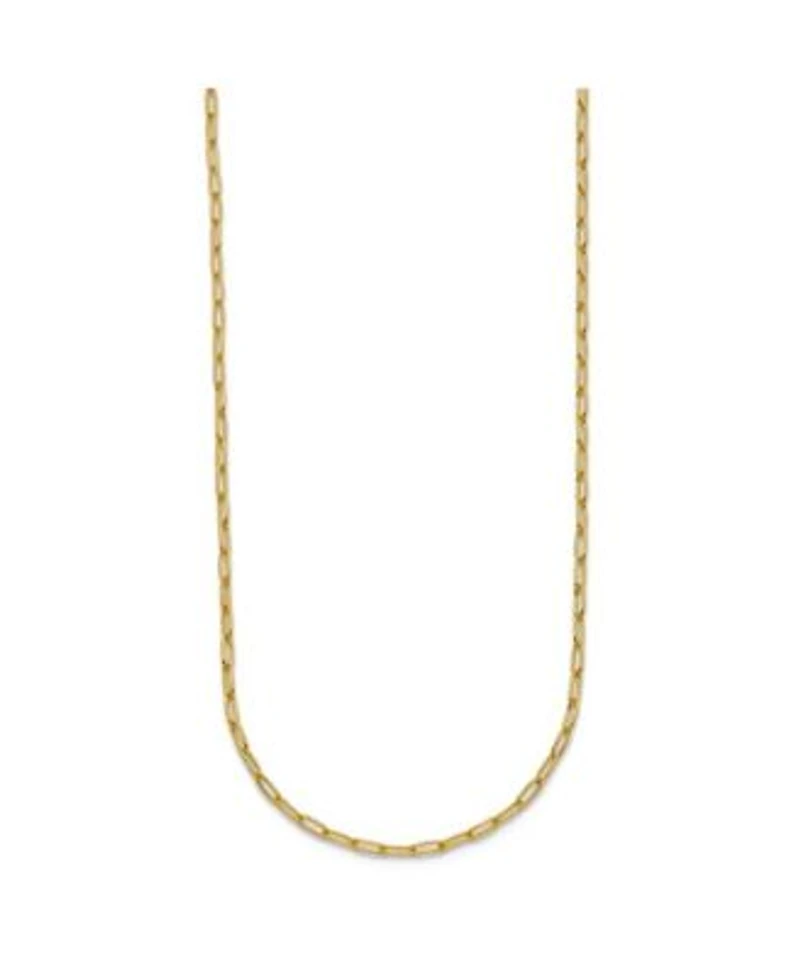 Curata Jewelry Solid 18k Yellow Gold Polished 1.4mm Oval Links Chain Necklace 16 24 Inches