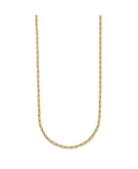 Curata Jewelry Solid 18k Yellow Gold Polished 1.4mm Oval Links Chain Necklace 16 24 Inches