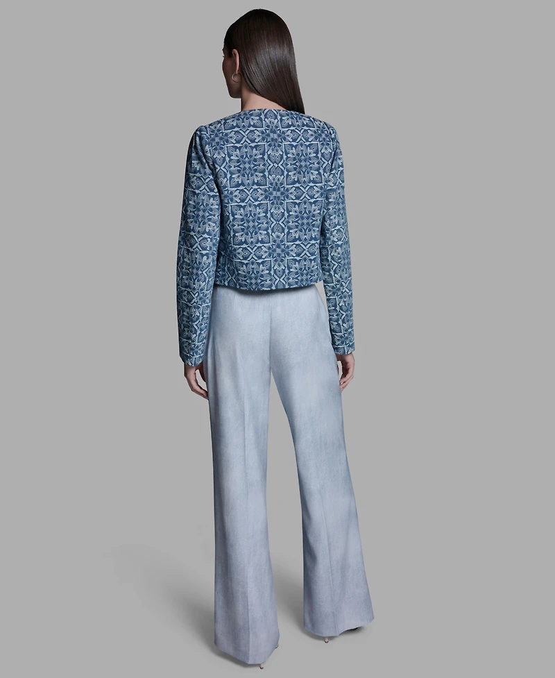 Bcbg Women's Boxy Square Print Jacket