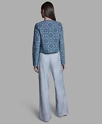 Bcbg Women's Boxy Square Print Jacket