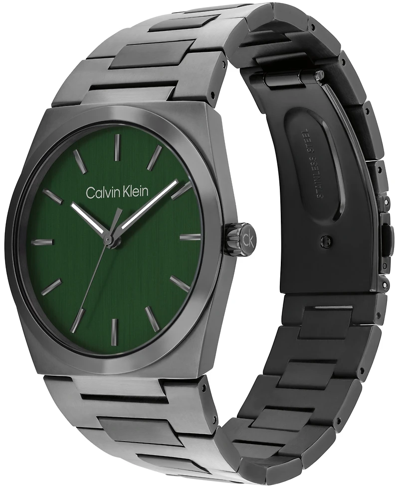 Calvin Klein Men's Ck Empower Gray Ip Stainless Steel Bracelet Watch, 40mm
