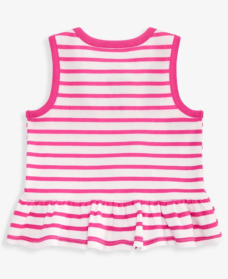First Impressions Baby Girls' 3M-24M Mix & Match Seashell Striped Peplum Top, Macy's Exclusive