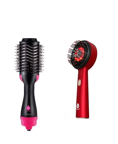 Pursonic Ultimate Hair Rejuvenation & Styling Bundle – 3-in-1 Led Scalp Therapy Brush + One Step Volumizing Hair Dryer