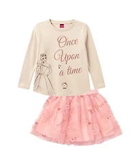 Kate Mack Girls' 2T-6X Long-Sleeve T-Shirt and Skirt, 2-Piece Set