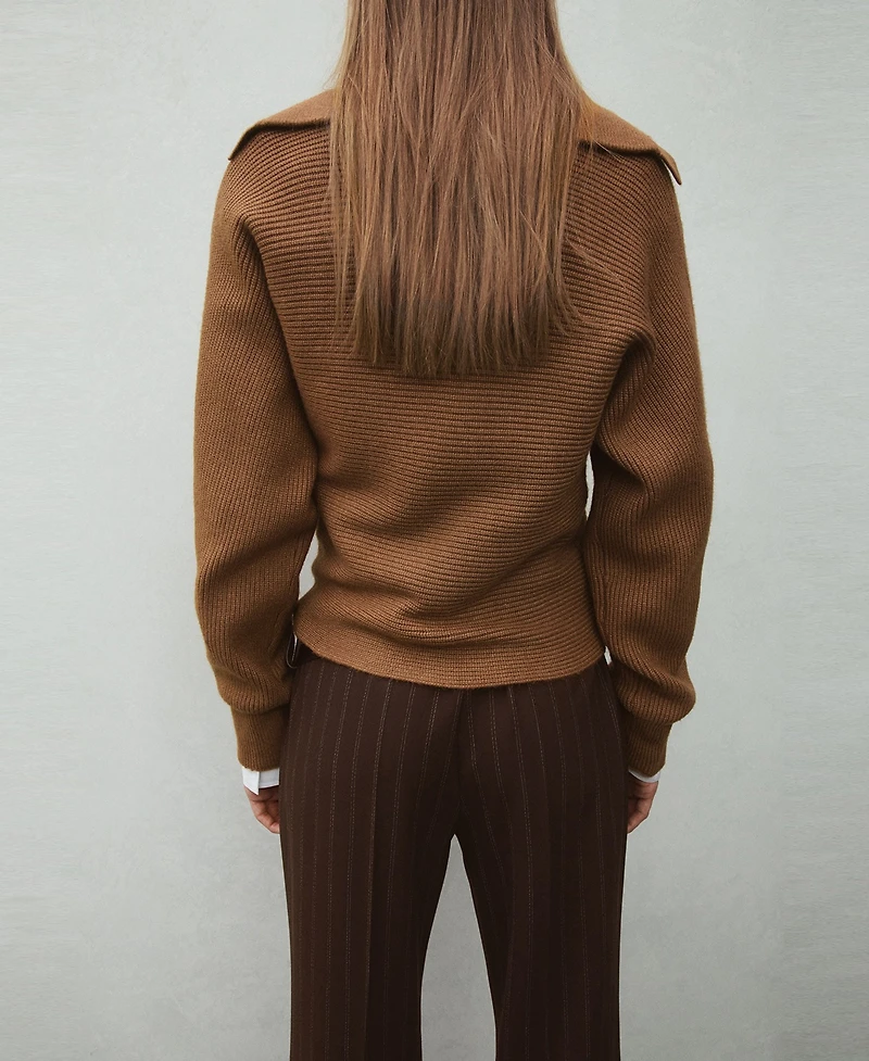 Mango Women's V-Neck Knit Sweater