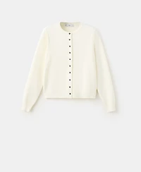 Mango Women's Knitted Button Cardigan Sweater