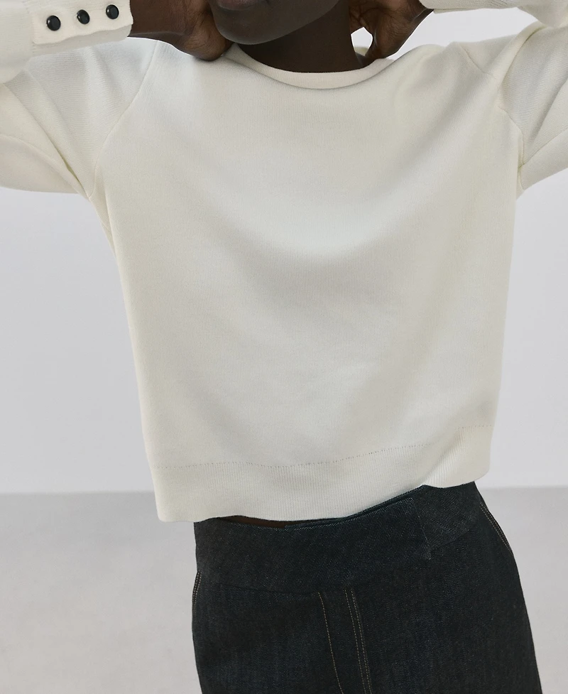 Mango Women's Buttoned Cuffs Sweater