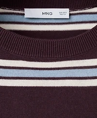 Mango Women's Fine Knit Striped Sweater