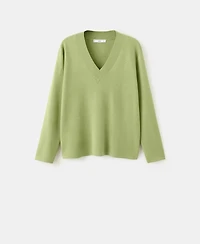Mango Women's V-Neck Knit Sweater