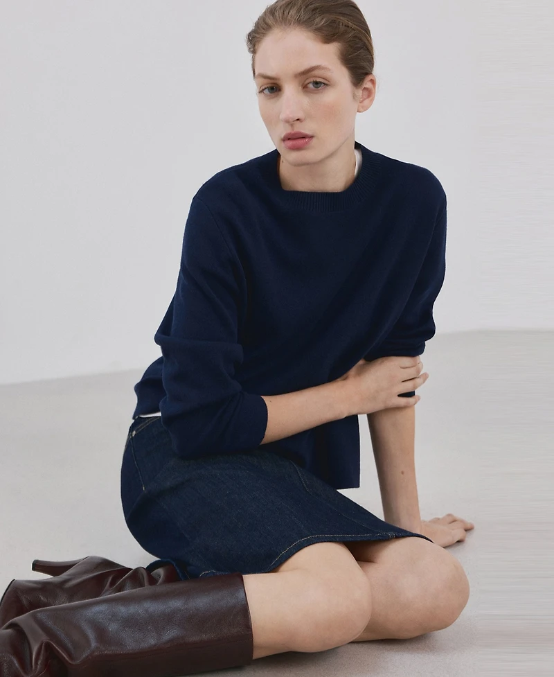 Mango Women's Round-Neck Knitted Sweater