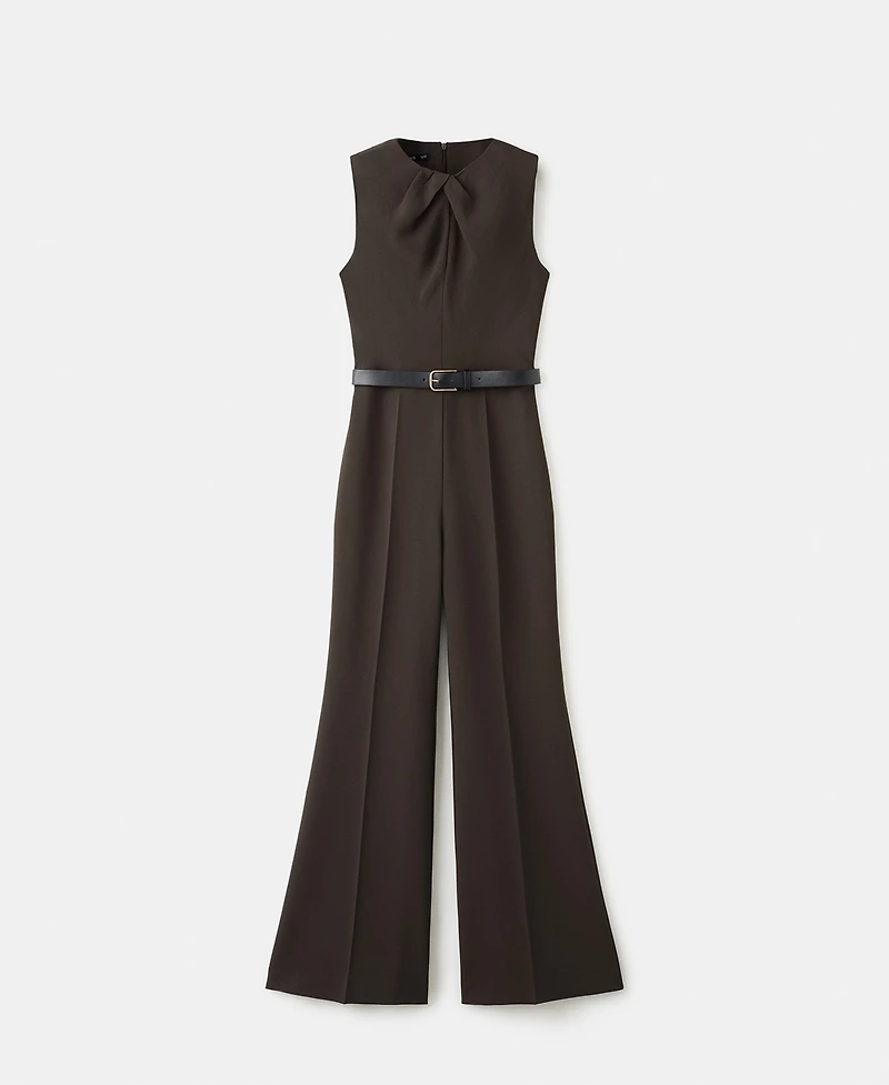 Mango Women's Draped Detail Belt Jumpsuit