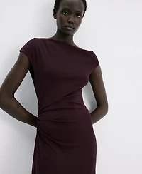 Mango Women's Ruched Long Dress