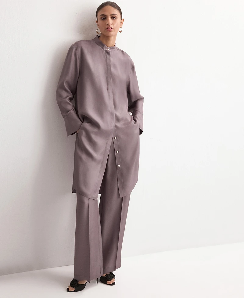 Mango Women's Straight Mid-Rise Pants