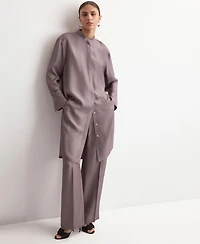 Mango Women's Straight Mid-Rise Pants