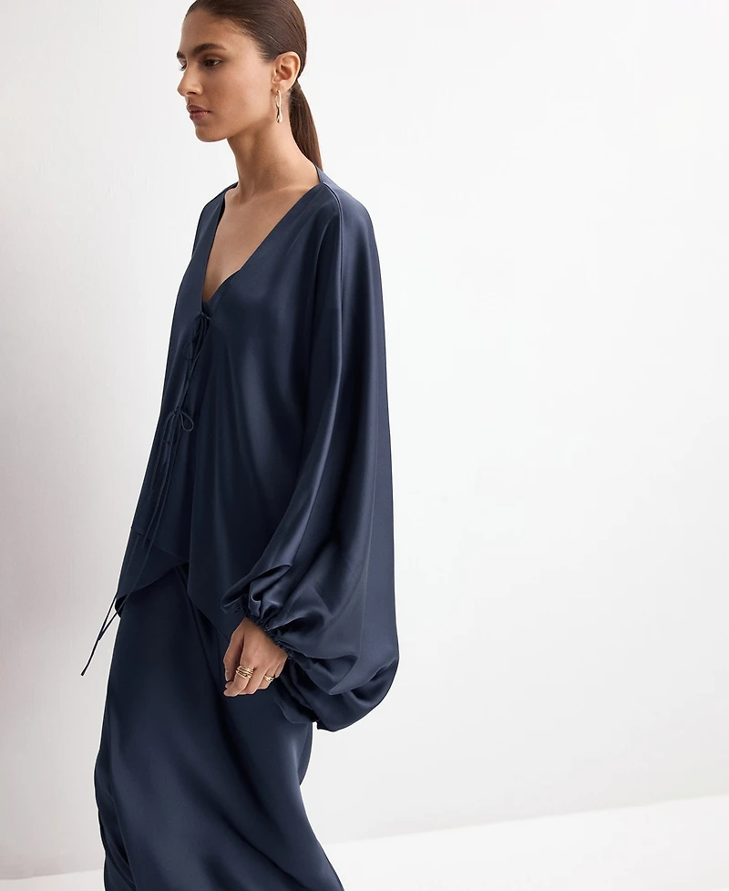 Mango Women's Puffed Sleeves Top