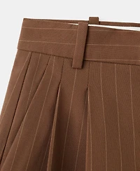 Mango Women's Straight Pinstripe Bermuda Shorts