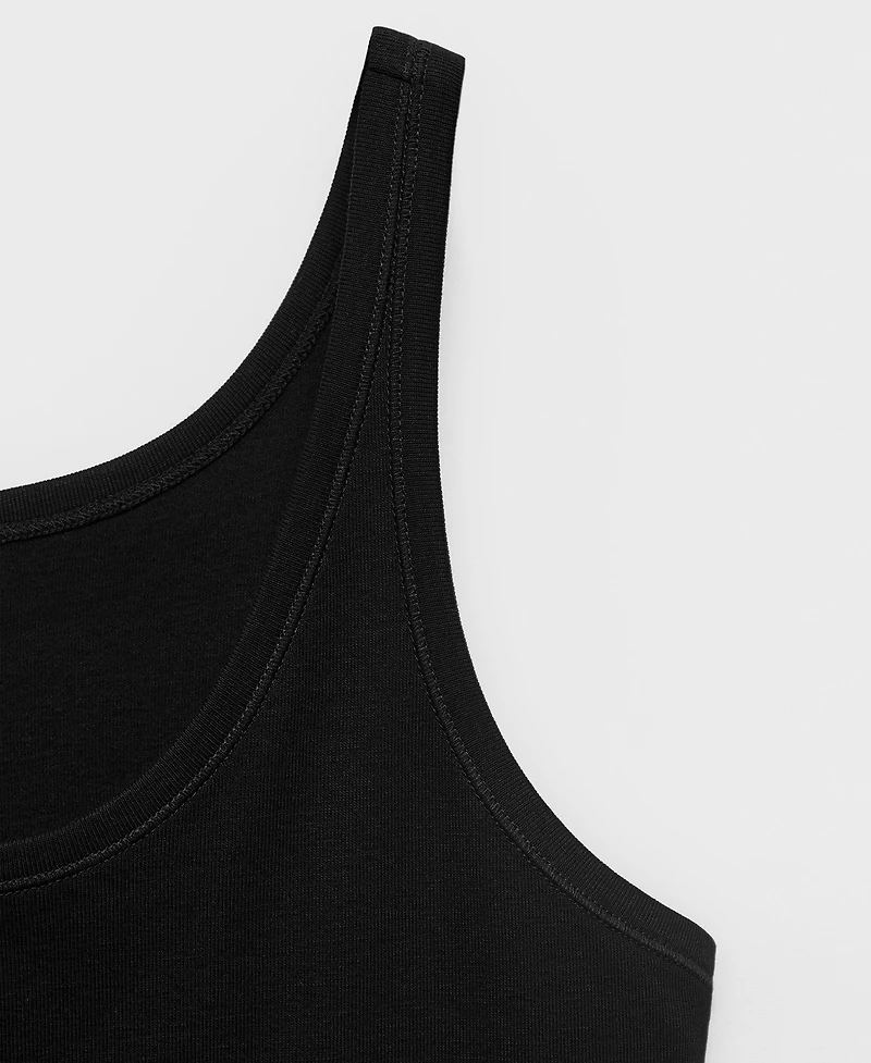 Mango Women's Cotton Round-Neck Top