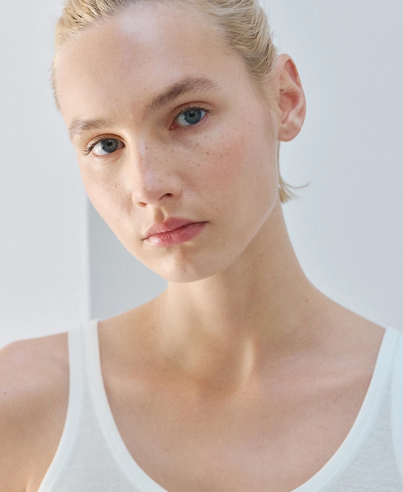 Mango Women's Cotton Round-Neck Top