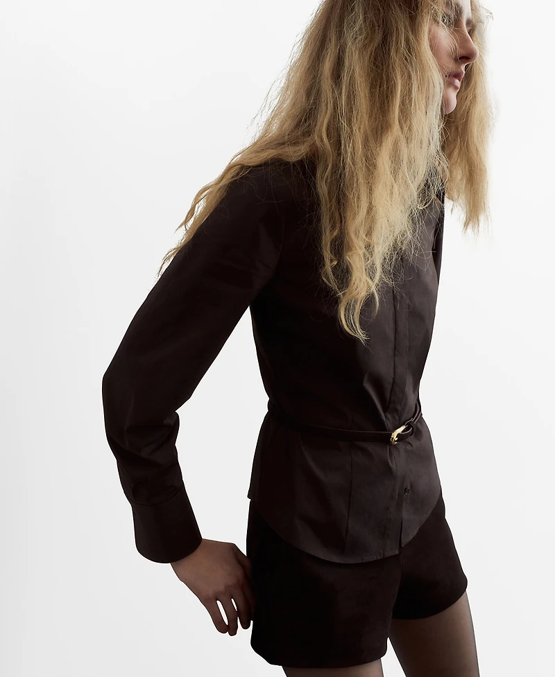 Mango Women's Slim-Fit Poplin Shirt