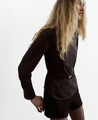 Mango Women's Slim-Fit Poplin Shirt