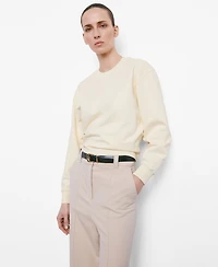 Mango Women's Round-Neck Cotton Sweatshirt