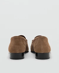 Mango Women's Buckle Leather Moccasins