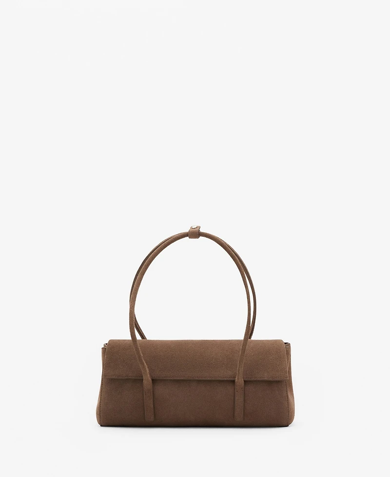 Mango Women's Suede Shoulder Bag