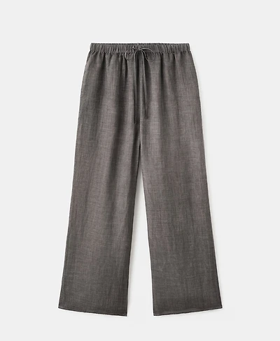 Mango Women's Ramie Overdyed Effect Pants