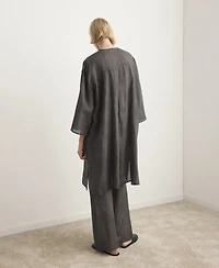 Mango Women's Overdyed Effect Ramie Kaftan