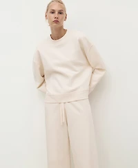 Mango Women's Fluid Long Cotton Pants