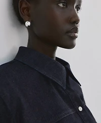 Mango Women's Seams Denim Shirt