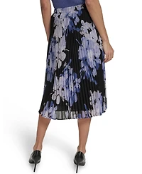 Calvin Klein Petite Pleated A-Line Midi Skirt